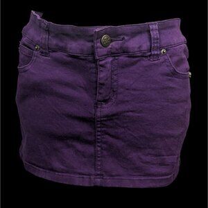 Gothic Punk Tripp NYC Purple Denim Mini Skirt
